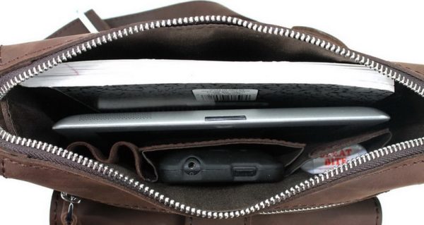 Cowhide Shoulder Bag Laptop Bag - Image 4