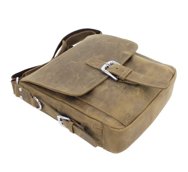 Cowhide casual messenger bag - Image 4