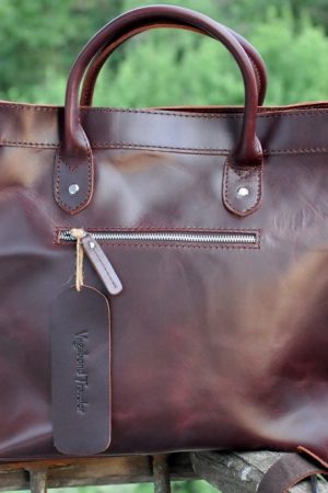 Cowhide shoulder bag