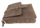 Full Grain Cowhide Leather Crossbody Laptop Bag
