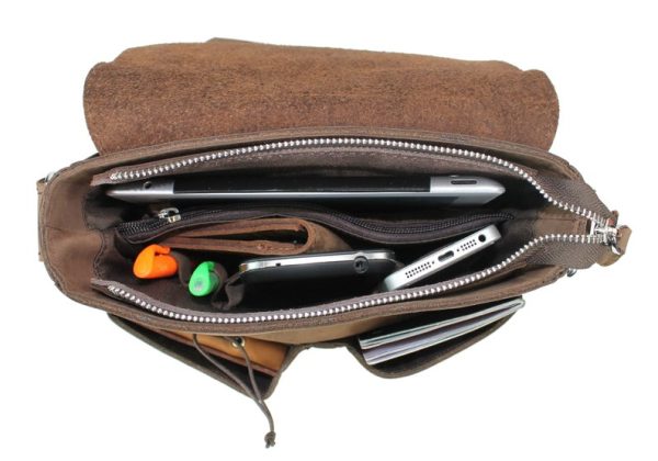 Full Grain Leather Messenger Bag - Image 4