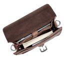 Full leather tablet messenger bag