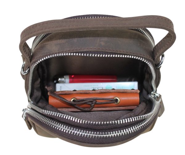 Small Compact Shoulder Bag in Full Grain Leather - Image 2
