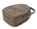 Small Compact Shoulder Bag in Full Grain Leather