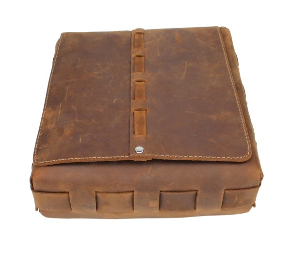 Vintage Style Classic Leather Crossbody Bag - Image 5