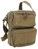 Washed canvas messenger bag