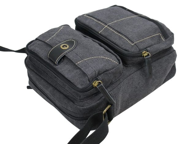 Washed canvas messenger bag - Image 2