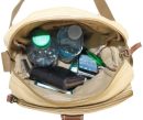Washed canvas messenger bag
