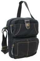 Washed canvas messenger bag