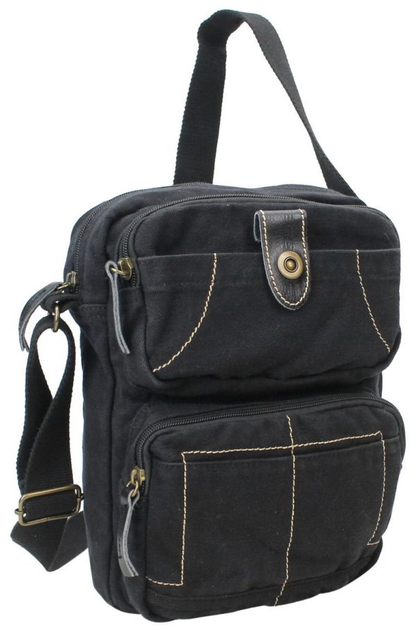 Washed canvas messenger bag - Image 5